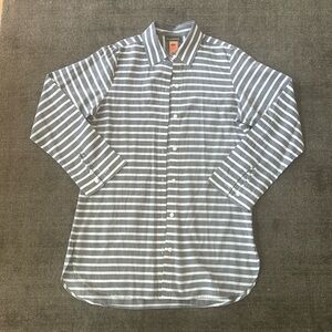 Tommy Bahama Chambray Stripe Boyfriend Button Down Shirt Swimsuit CoverUp - M